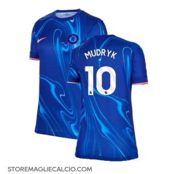 Chelsea Mykhailo Mudryk #10 Maglia Gara Casa Repliche 2024-25 Donna